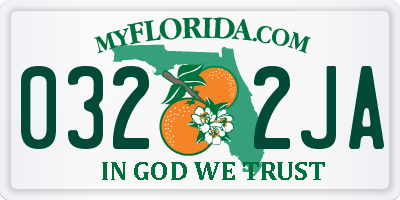 FL license plate 0322JA