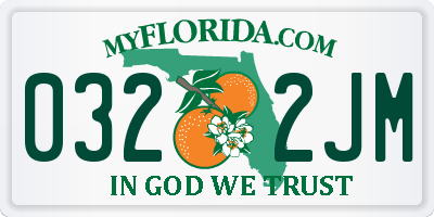 FL license plate 0322JM
