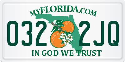 FL license plate 0322JQ