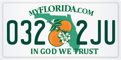 FL license plate 0322JU