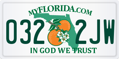 FL license plate 0322JW