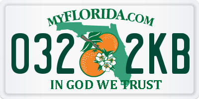 FL license plate 0322KB