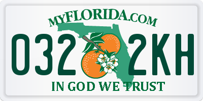 FL license plate 0322KH