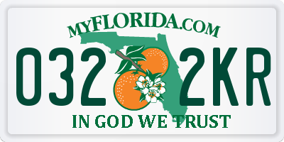 FL license plate 0322KR