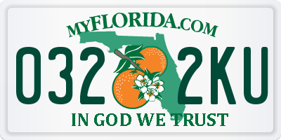 FL license plate 0322KU