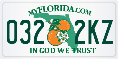 FL license plate 0322KZ