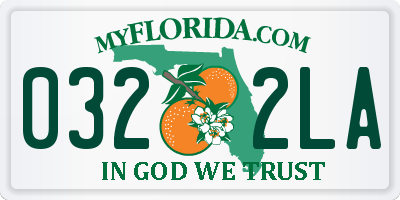 FL license plate 0322LA