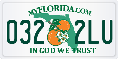 FL license plate 0322LU