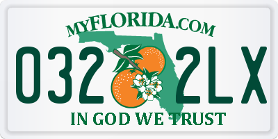 FL license plate 0322LX
