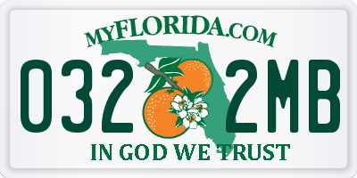 FL license plate 0322MB