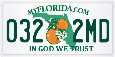 FL license plate 0322MD