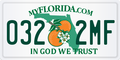 FL license plate 0322MF