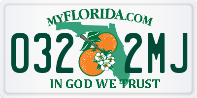FL license plate 0322MJ
