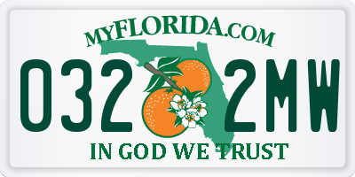 FL license plate 0322MW