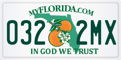 FL license plate 0322MX