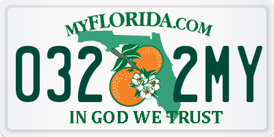 FL license plate 0322MY