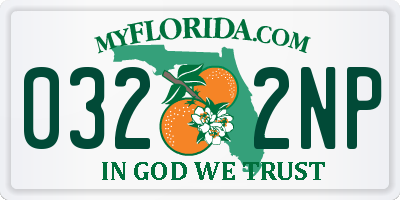 FL license plate 0322NP