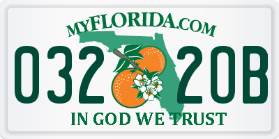 FL license plate 0322OB