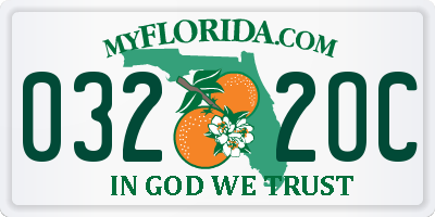 FL license plate 0322OC