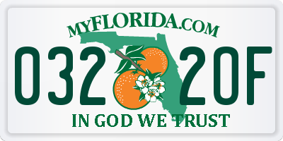 FL license plate 0322OF