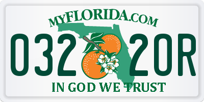 FL license plate 0322OR