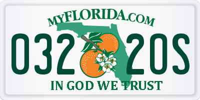 FL license plate 0322OS