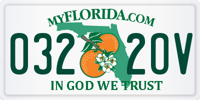 FL license plate 0322OV