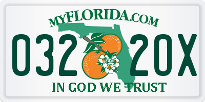 FL license plate 0322OX