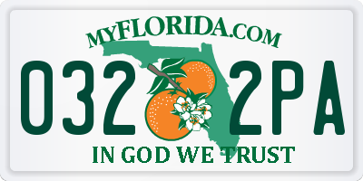 FL license plate 0322PA