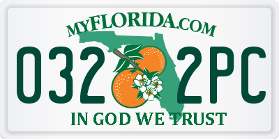 FL license plate 0322PC