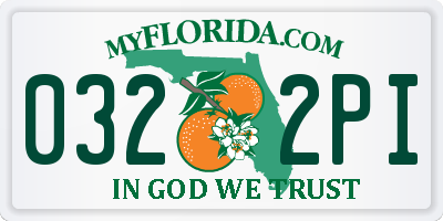 FL license plate 0322PI