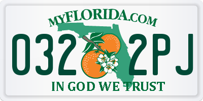FL license plate 0322PJ