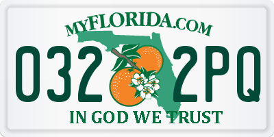 FL license plate 0322PQ