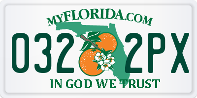 FL license plate 0322PX