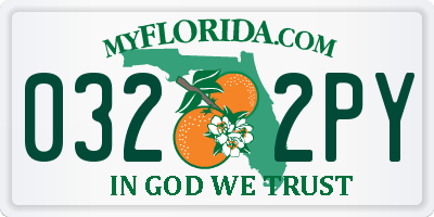 FL license plate 0322PY