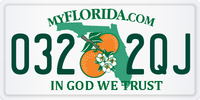 FL license plate 0322QJ