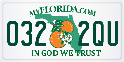 FL license plate 0322QU
