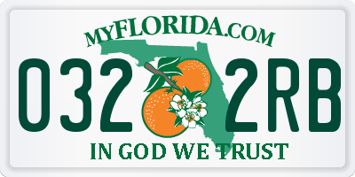 FL license plate 0322RB