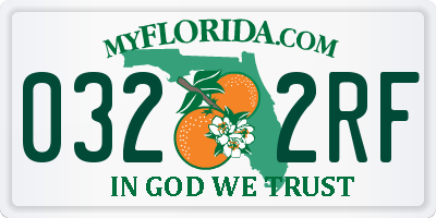 FL license plate 0322RF