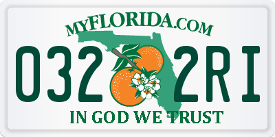 FL license plate 0322RI