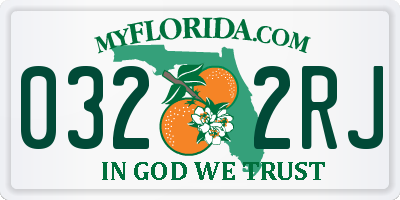 FL license plate 0322RJ