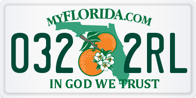 FL license plate 0322RL