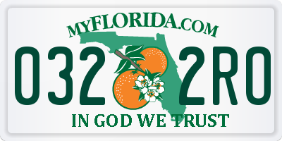 FL license plate 0322RO