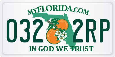 FL license plate 0322RP