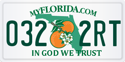 FL license plate 0322RT