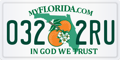 FL license plate 0322RU