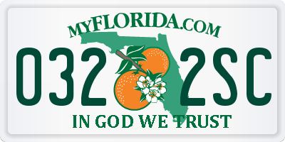FL license plate 0322SC