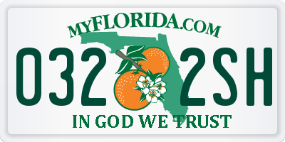 FL license plate 0322SH