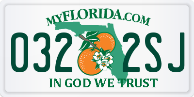 FL license plate 0322SJ