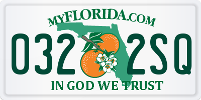 FL license plate 0322SQ
